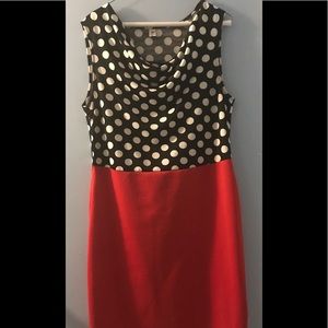 Midi polka dot dress